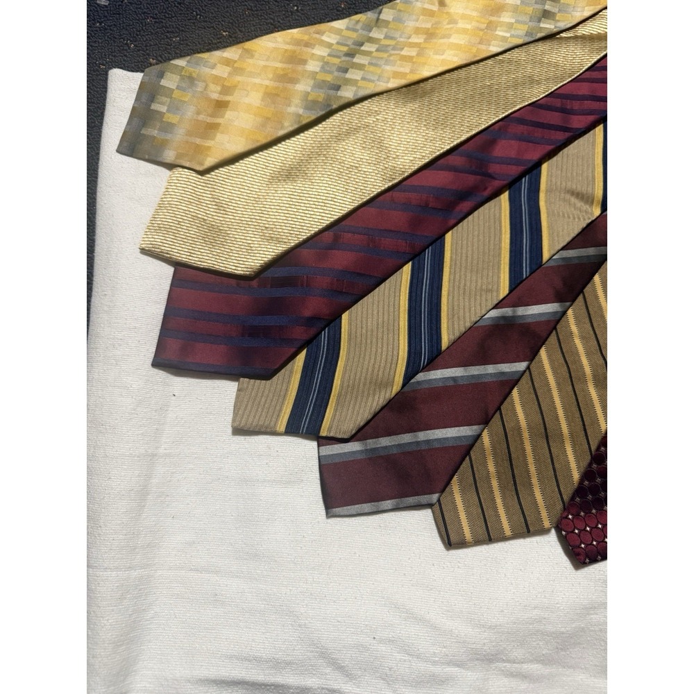 Lot of 12 Men's‎ Silk Neckties Oscar de la Renta DKNY Tommy Hilfiger Mara